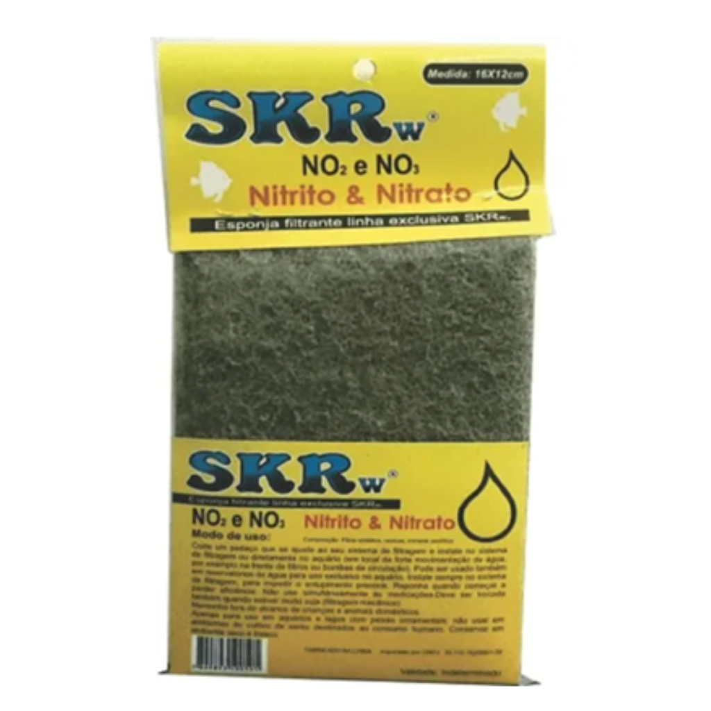 SKRW ESPONJA FILTRANTE NO2 E NO3 (NITRITO/NITRATO) 44 X 25CM
