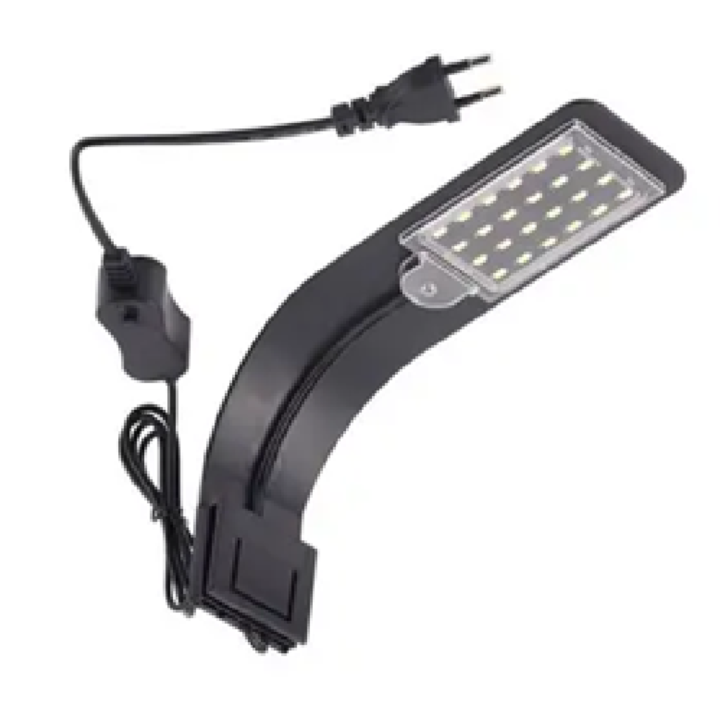 AQUATANK LUMINARIA LED X5 PRETO 8W 24LED BRANCO/AZUL 220V
