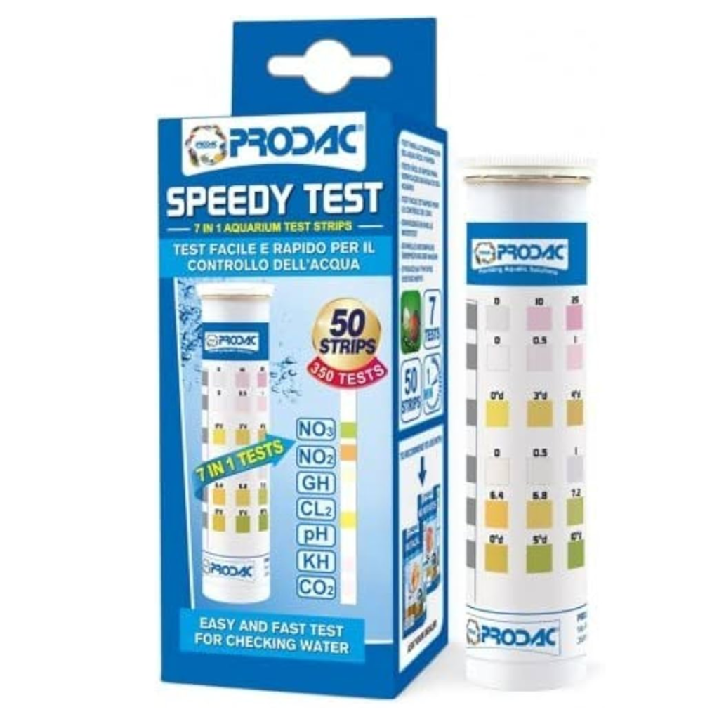PRODAC TESTE 7 EM 1 NO3 / NO2 / GH / CL2 / PH / KH / CO2 - 50 FITAS