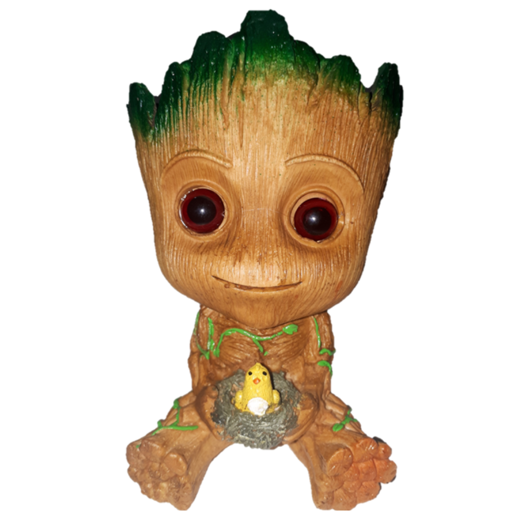 ACE PET ENFEITE L051 BABY GROOT SENTADO C/ PASSARO