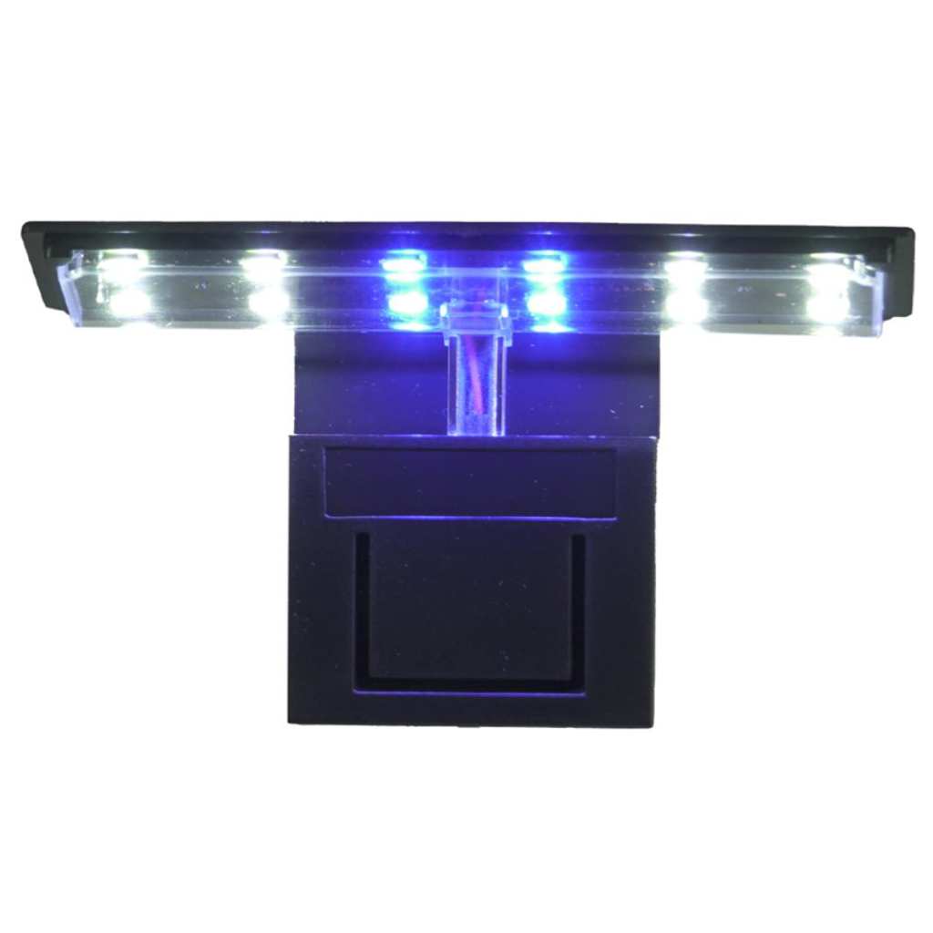 SOMA LUMINARIA LED X3 PRETA 5W LED BRANCO/AZUL AUTOVOLT