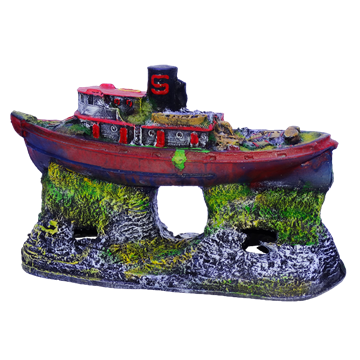 ACE PET ENFEITE B025 NAVIO GRANDE ENCALHADO NOS RECIFES