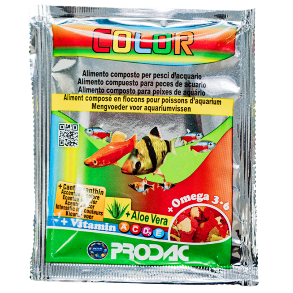 PRODAC RAÇÃO TROPICAL COLOR FLAKES 12G (SACHE)
