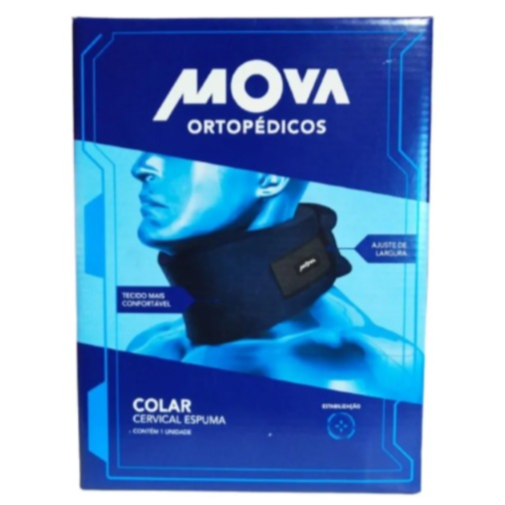 COLAR CERVICAL ESPUMA AZUL - ORTO - MOVA - TAM M