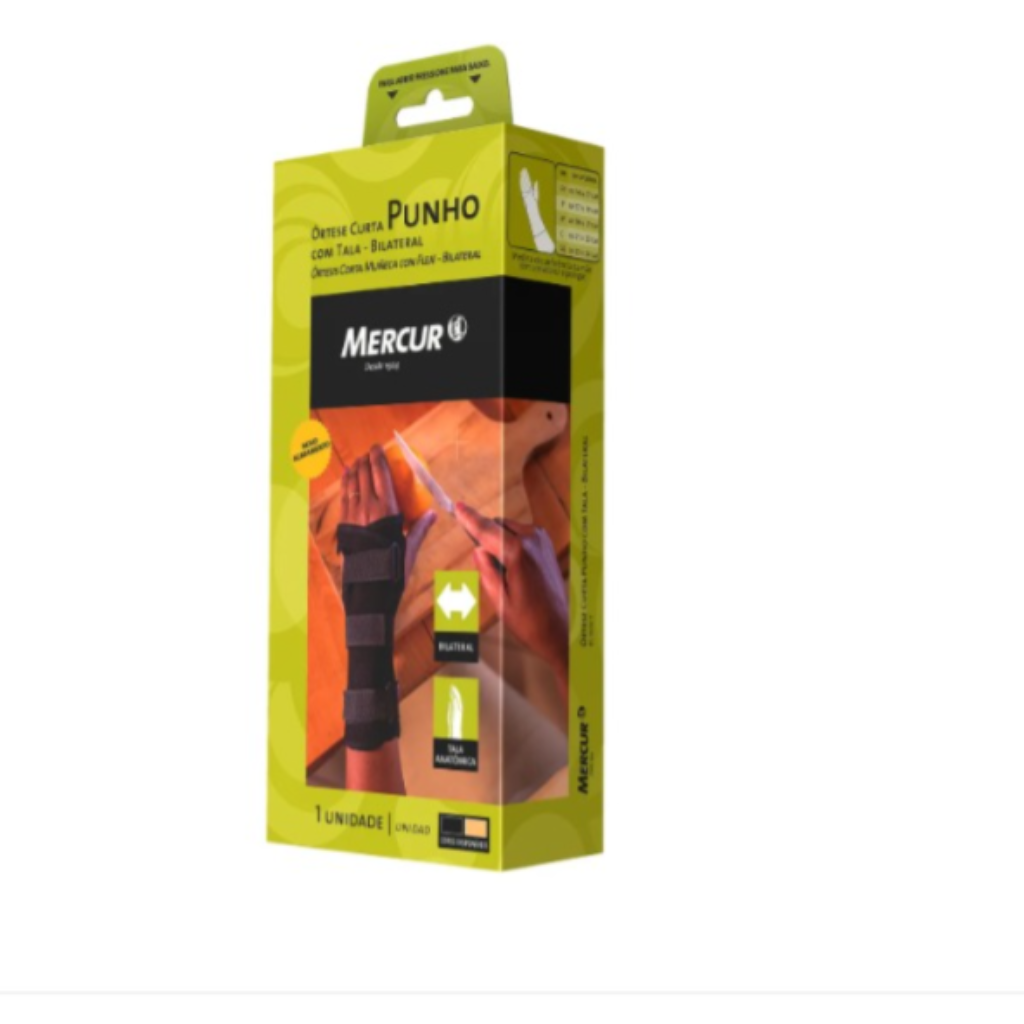 TALA CURTA PARA PUNHO BILATERAL PRETO MERCUR M