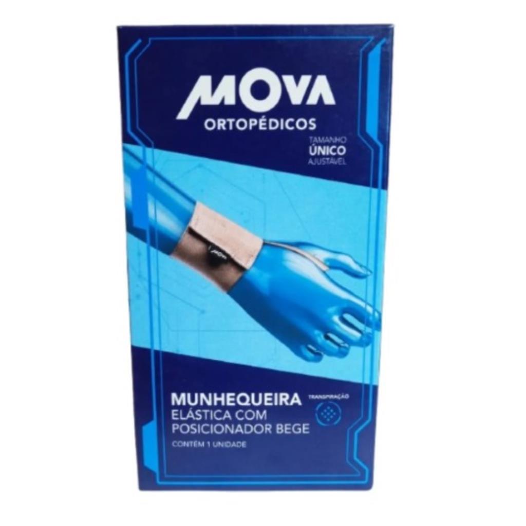MUNHEQUEIRA ELASTICA COM POSICIONADOR BEGE - MOVA - TAM U