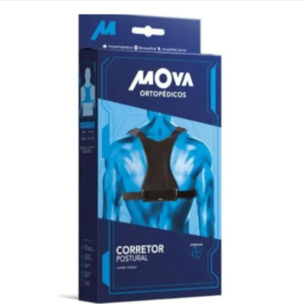CORRETOR POSTURAL - ORTO - MOVA - TAM G/GG - PRETO