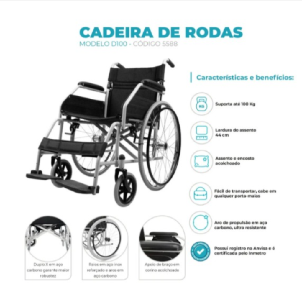 CADEIRA DE RODAS D100