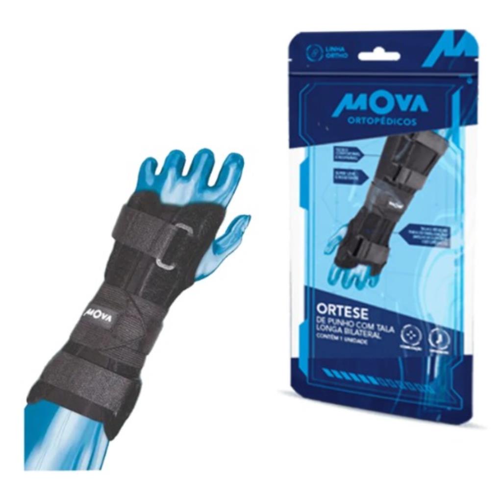 ORTESE PARA PUNHO COM TALA CURTA BILATERAL - ORTO - MOVA - TAM GG