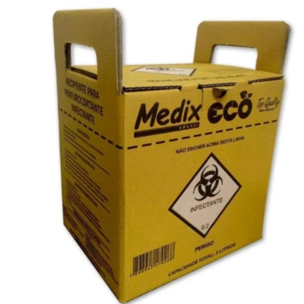 Caixa Coletora Para Material Perfurocortante 3l