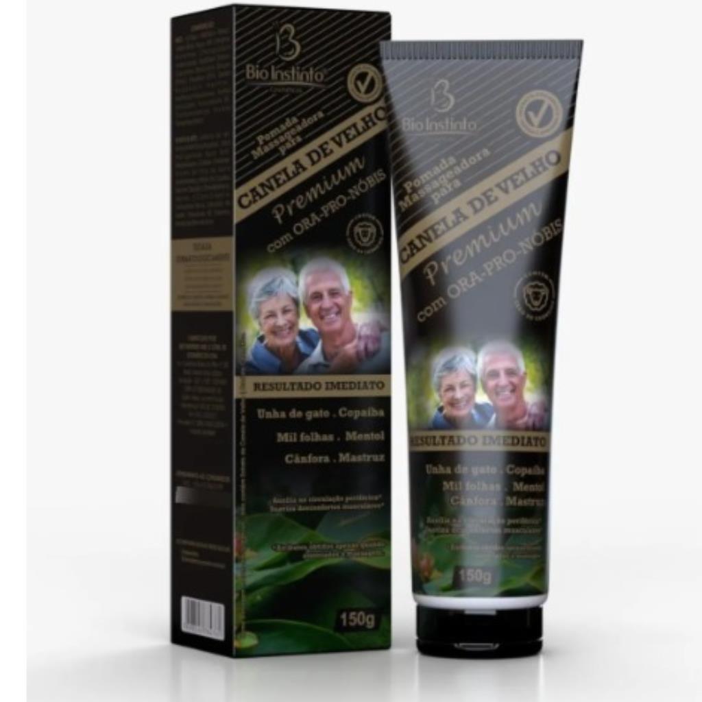 POMADORA DESODORANTE MASSAGEADORA CANELA DE VELHO PREMIUM C/ ORA-PRO-NÓBIS