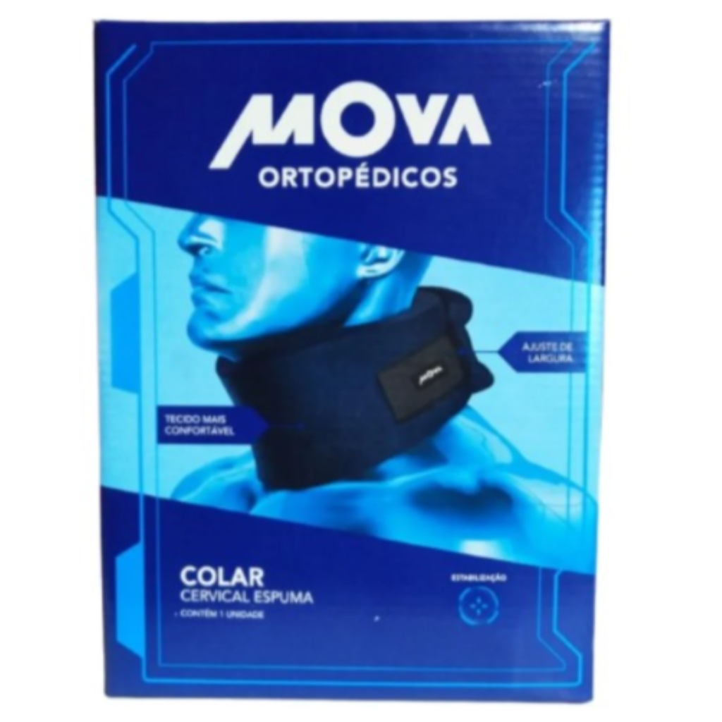 COLAR CERVICAL ESPUMA AZUL - ORTO - MOVA - TAM G