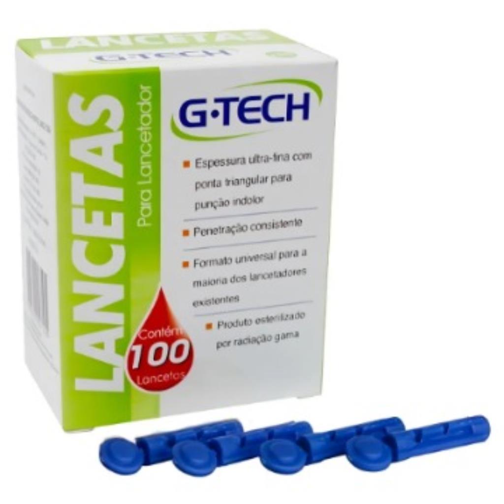 LANCETA G-TECH PARA LANCETADOR 30G UNIDADE - ACCUMED