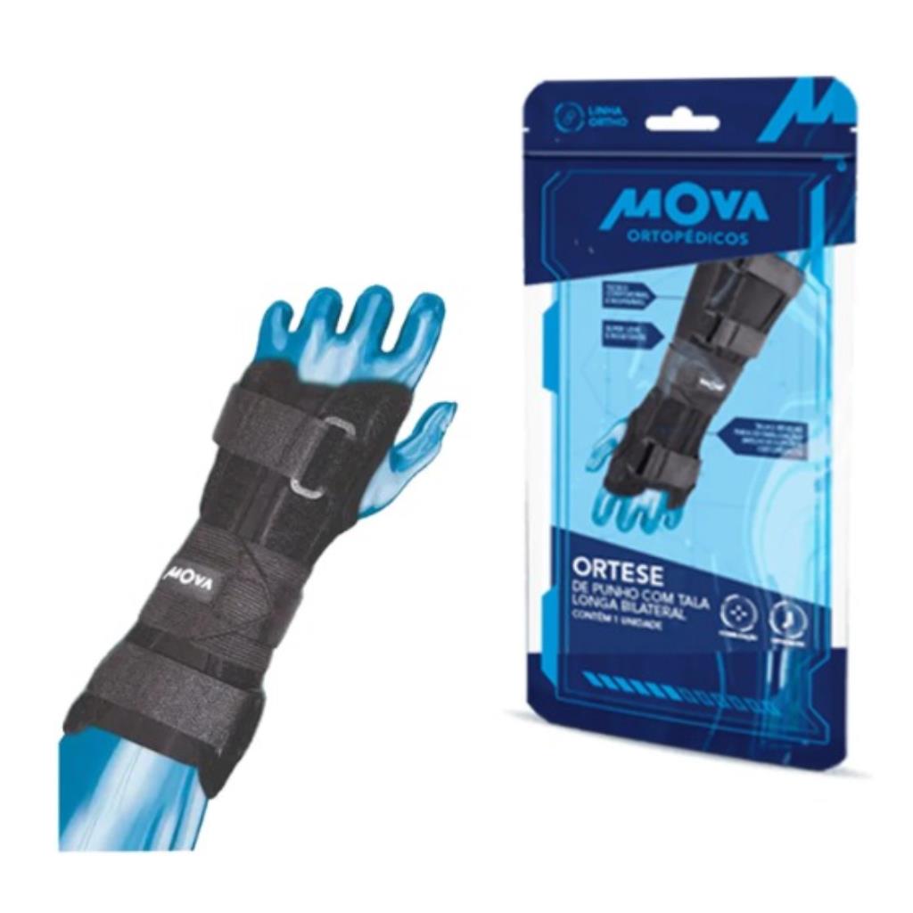 ORTESE PARA PUNHO COM TALA CURTA BILATERAL - ORTO - MOVA - TAM P
