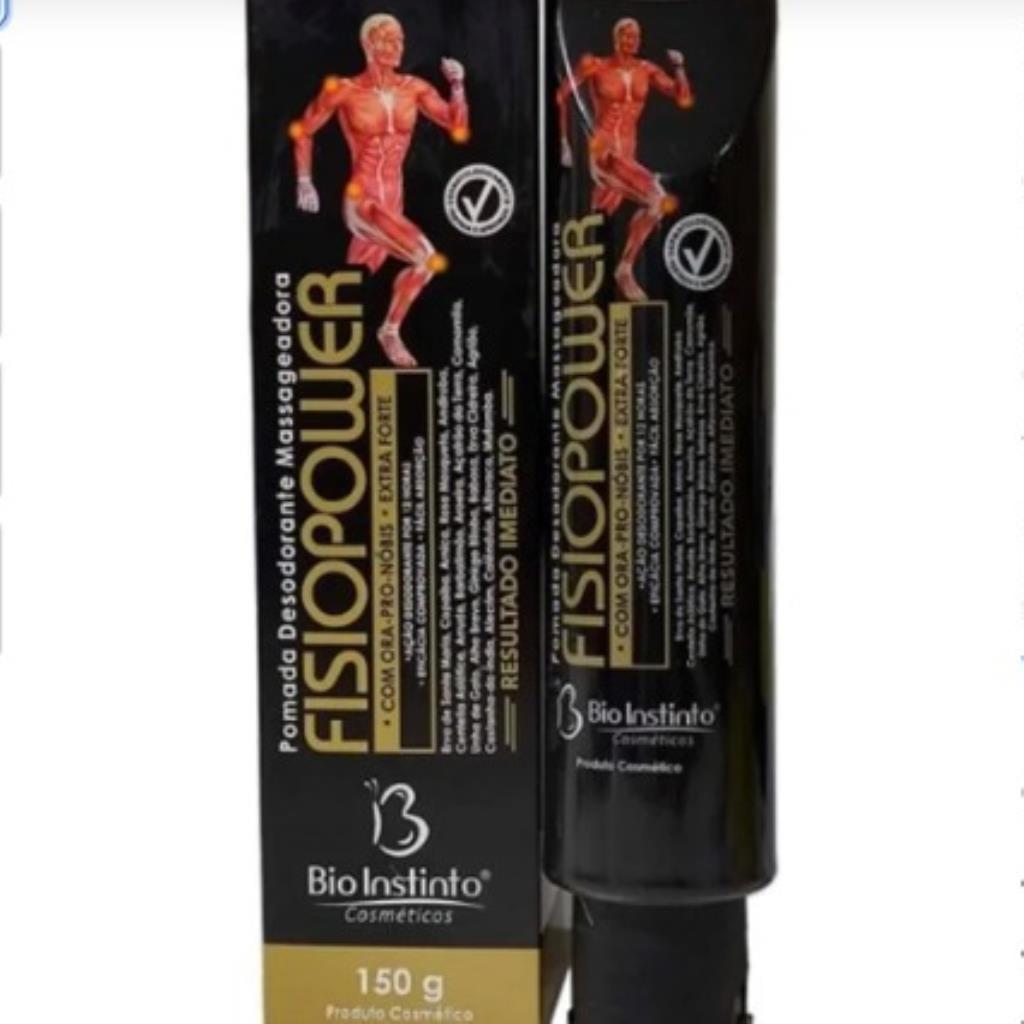POMADA DESODORANTE MASSAGEADORA FISIOPOWER C/ ORA-PRO-NÓBIS.EXTRA FORTE