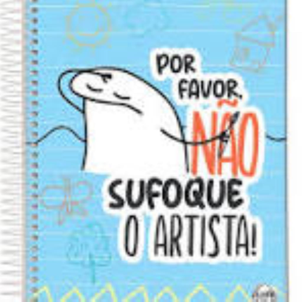 Caderno Jandaia Flork azul 80 folhas
