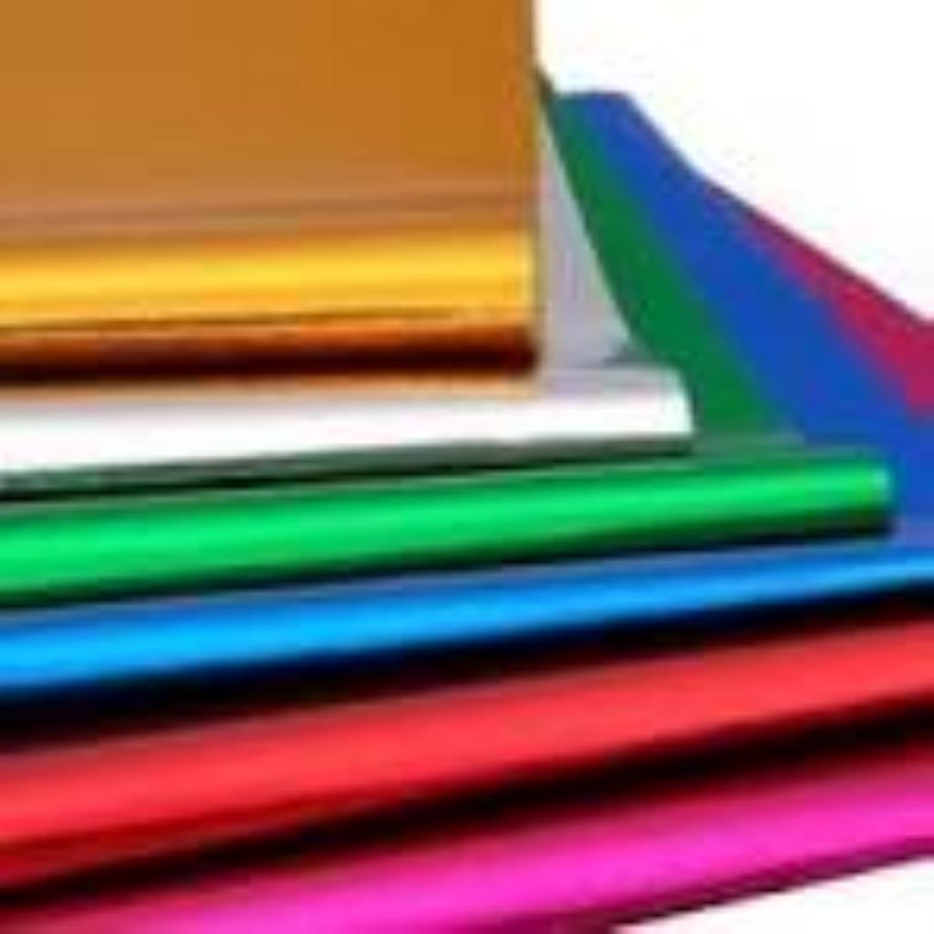 Papel Laminado: cores disponíveis prata e dourado