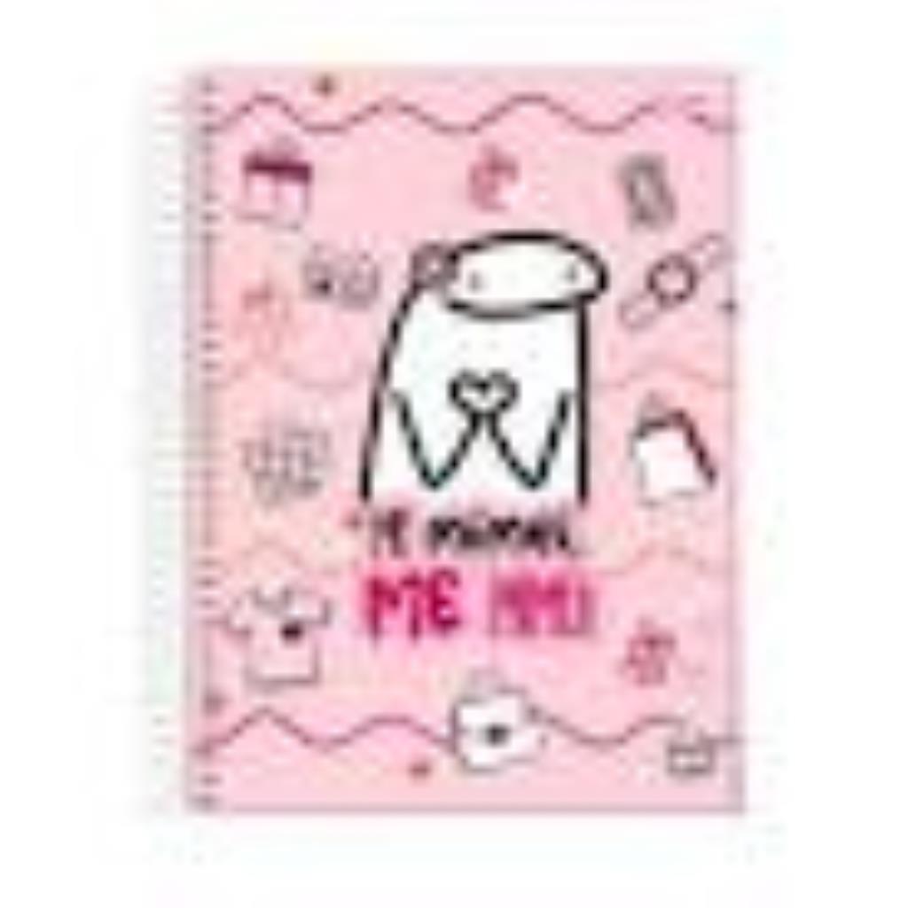 Caderno Jandaia Flork rosa 80 folhas