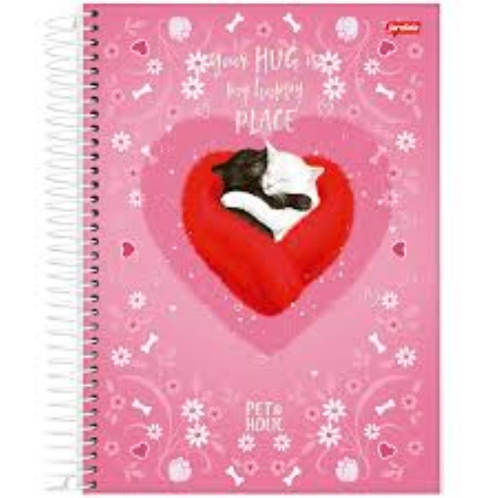 Caderno Pet Holic Jandaia 240 folhas