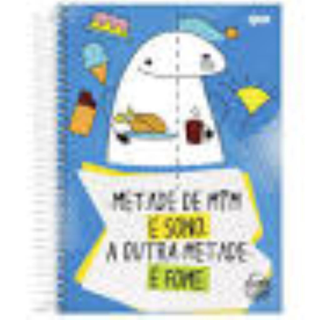 Caderno Jandaia Flork azul 240 folhas 15 x 1