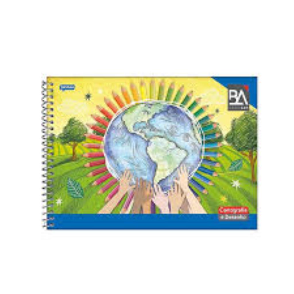 Caderno Cartografia e desenho Jandaia 96 folhas