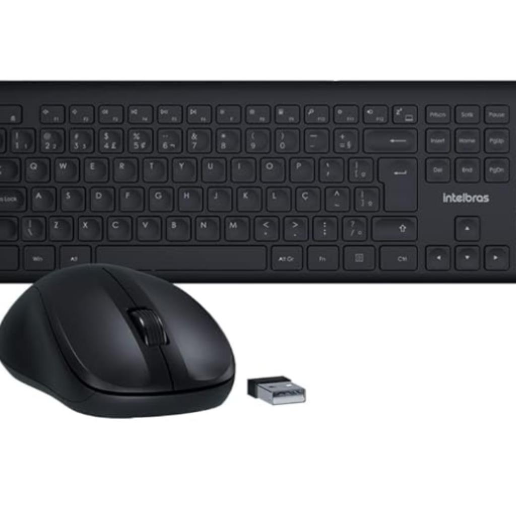 Teclado e Mouse CSI50 Sem Fio Preto Intelbras