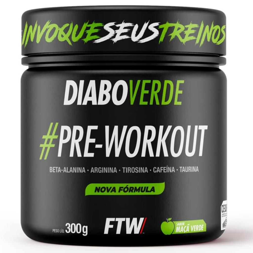 DIABO VERDE PRE WORKOUT 300G (MAÇÃ VERDE)