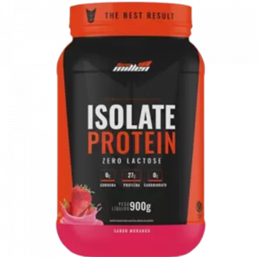 ISOLATE PROTEIN ZERO LACTOSE 900G NEW MILLEN (MORANGO)