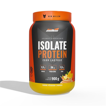 ISOLATE PROTEIN ZERO LACTOSE 900G NEW MILLEN (PESSEGO E MANGA)