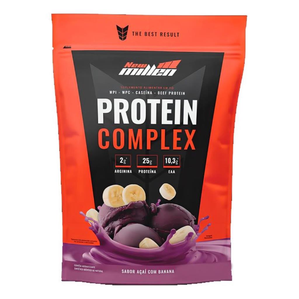 WHEY PROTEIN COMPLEX 900G REFIL NEW MILLEN ( AÇAI COM BANANA)