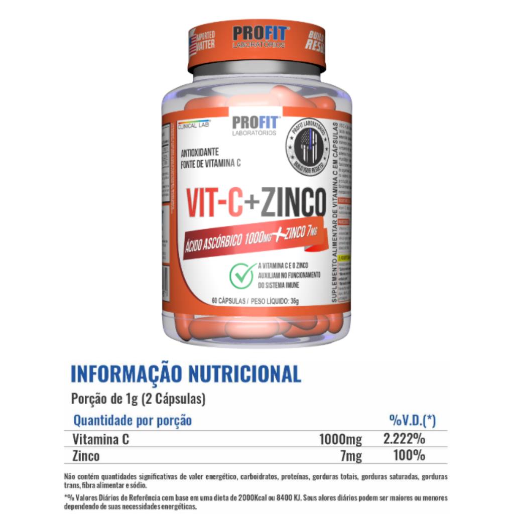 VIT C ZINCO 60 CAPS PROFIT