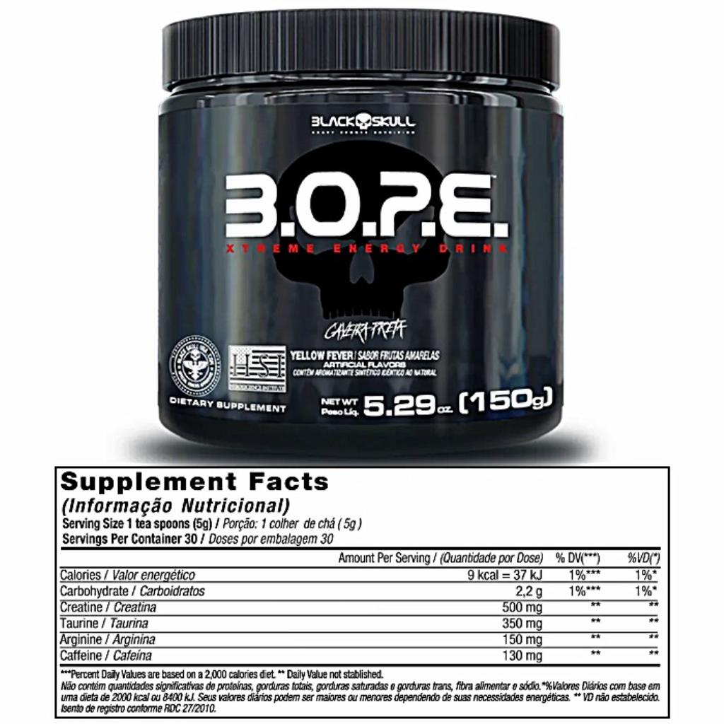 BOPE POTE 150G BLACK SKULL