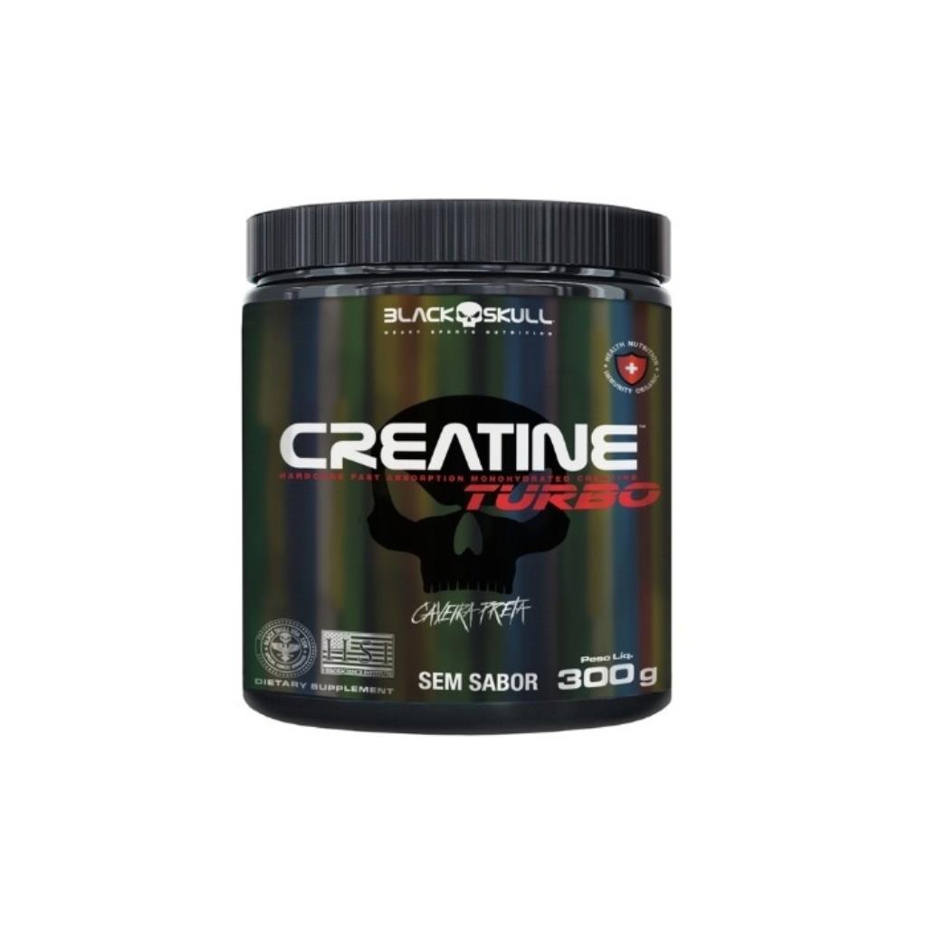 CREATINA TURBO POTE 300G BLACK SKULL
