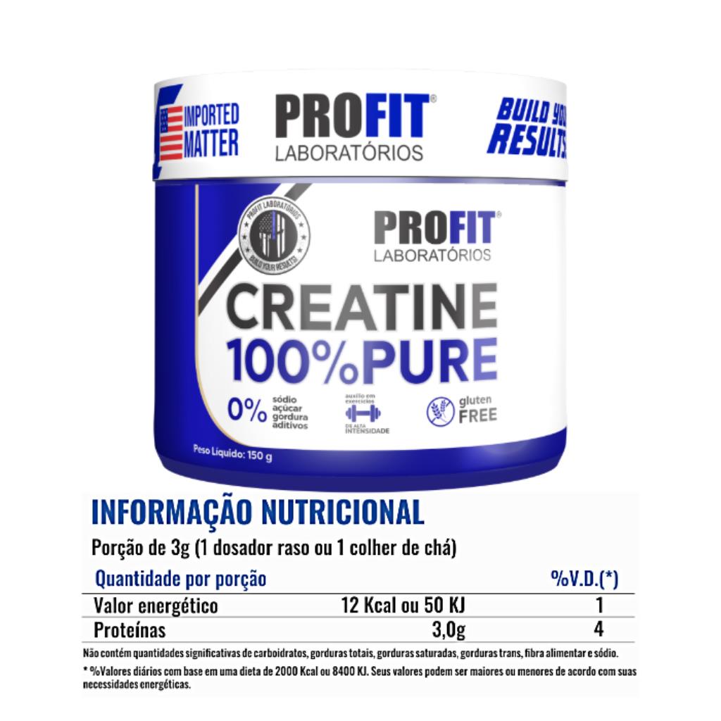 CREATINE POWDER 100% PURE POTE 150G PROFIT