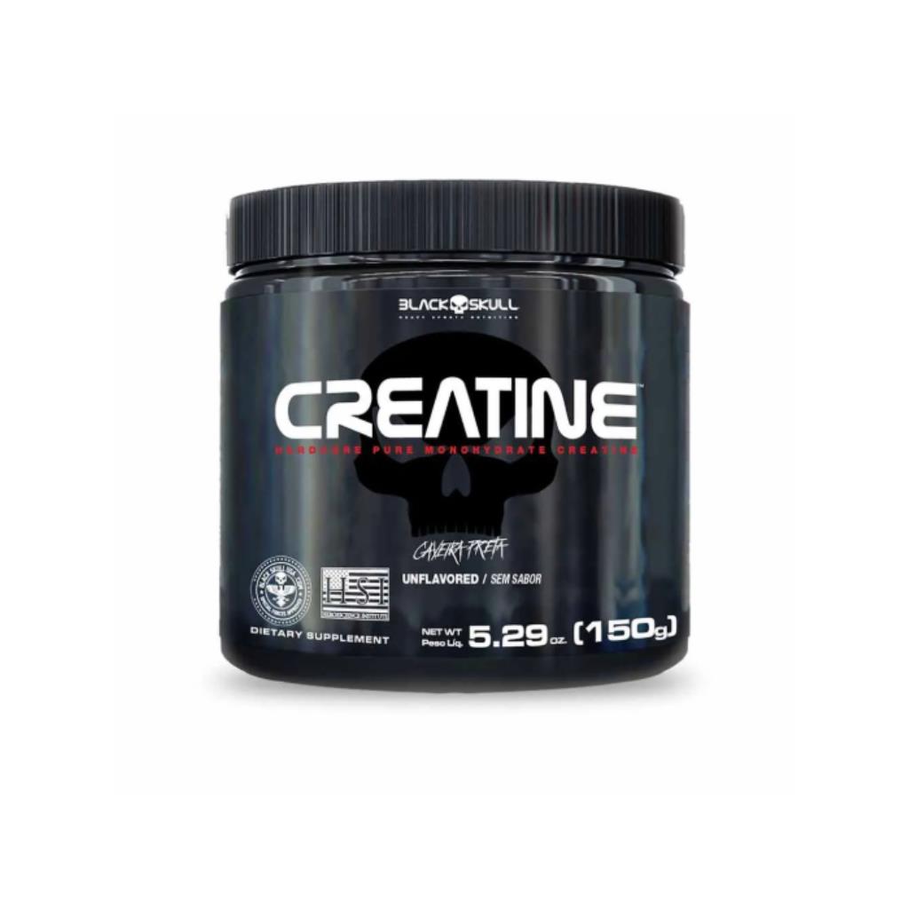 CREATINA PURA POTE 150G BLACK SKULL