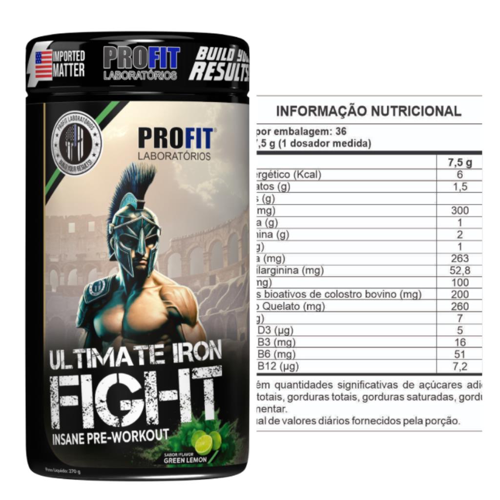 ULTIMATE IRON FIGHT GREEN LEMON POTE 270G PROFIT