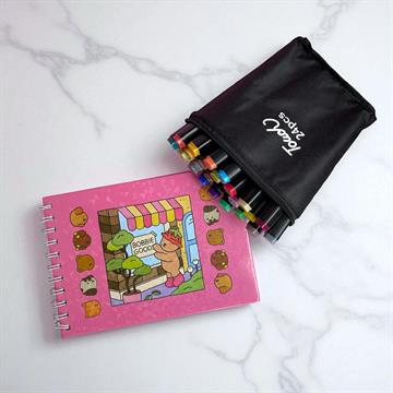 KIT LIVRO BOBBIE GOODS COM 24 CANETAS