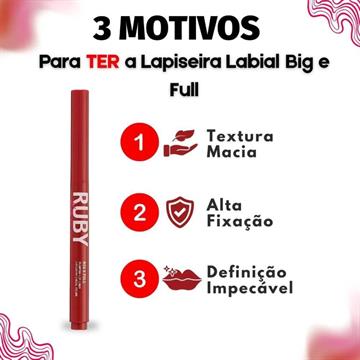 RK LAPISEIRA LABIAL BIG E FULL - DEEP RED