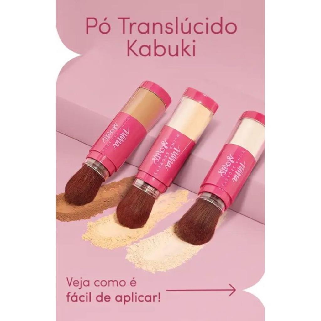 Po translucido kabuki Nina Secrets cor 3