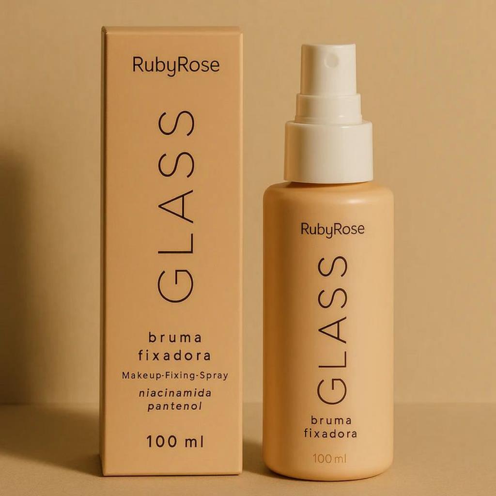 BRUMA FACIAL FIXADORA GLASS HB343 RUBYROSE