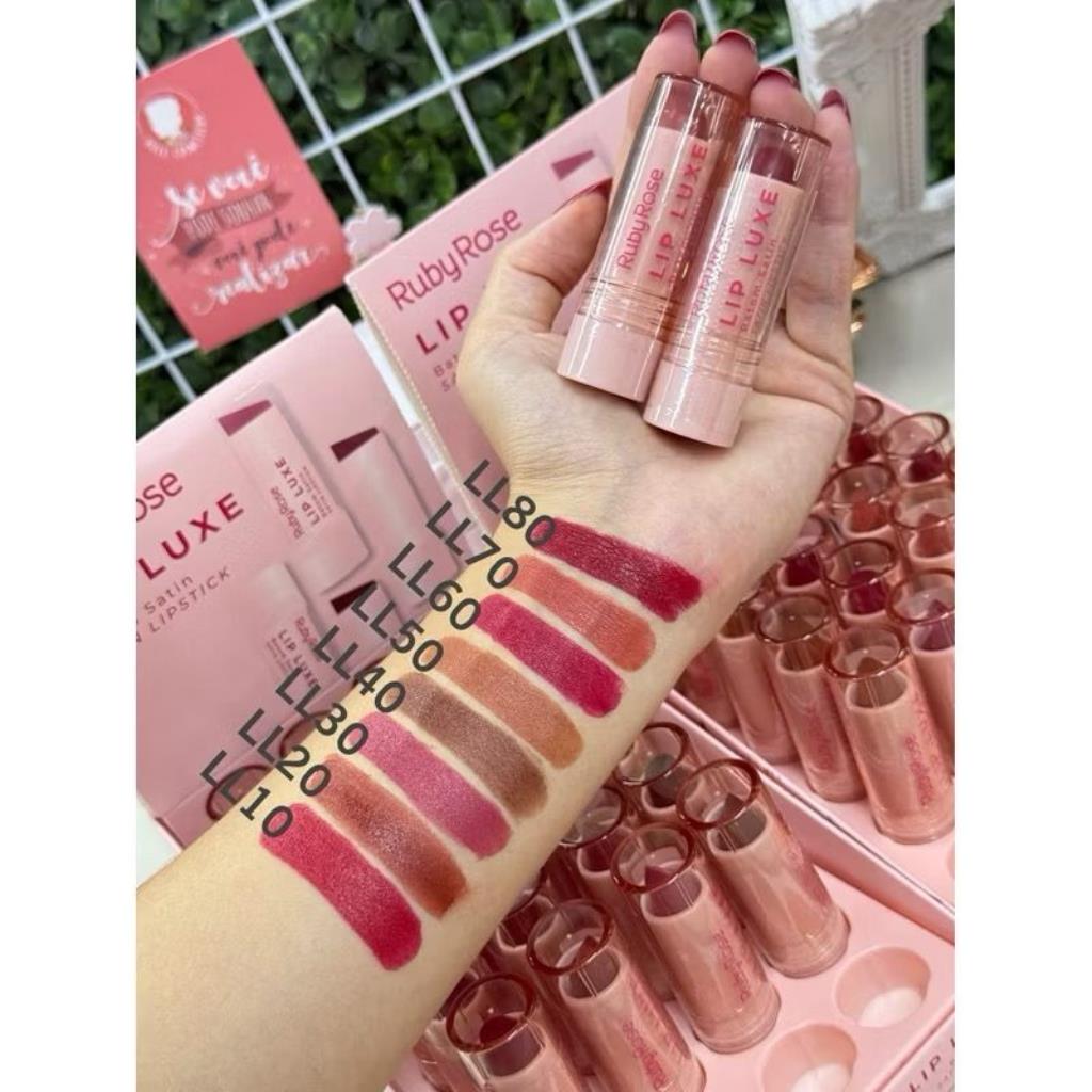 HBL6000-8 BATOM SATIN LIP LUXE LL80 RUBY ROSE