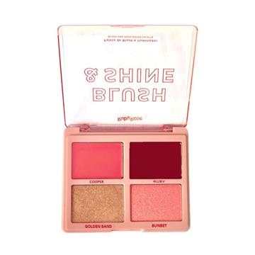 HBM1001-2 PALETA DE BLUSH E ILUMINADOR BLUSH E SHINE BERRY BRONZE RUBY ROSE
