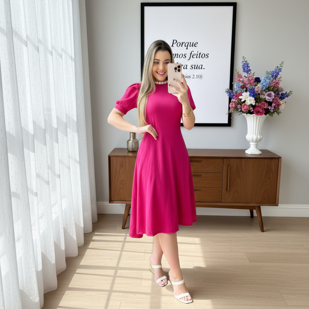 Vestido Nina - Algodão Canelada