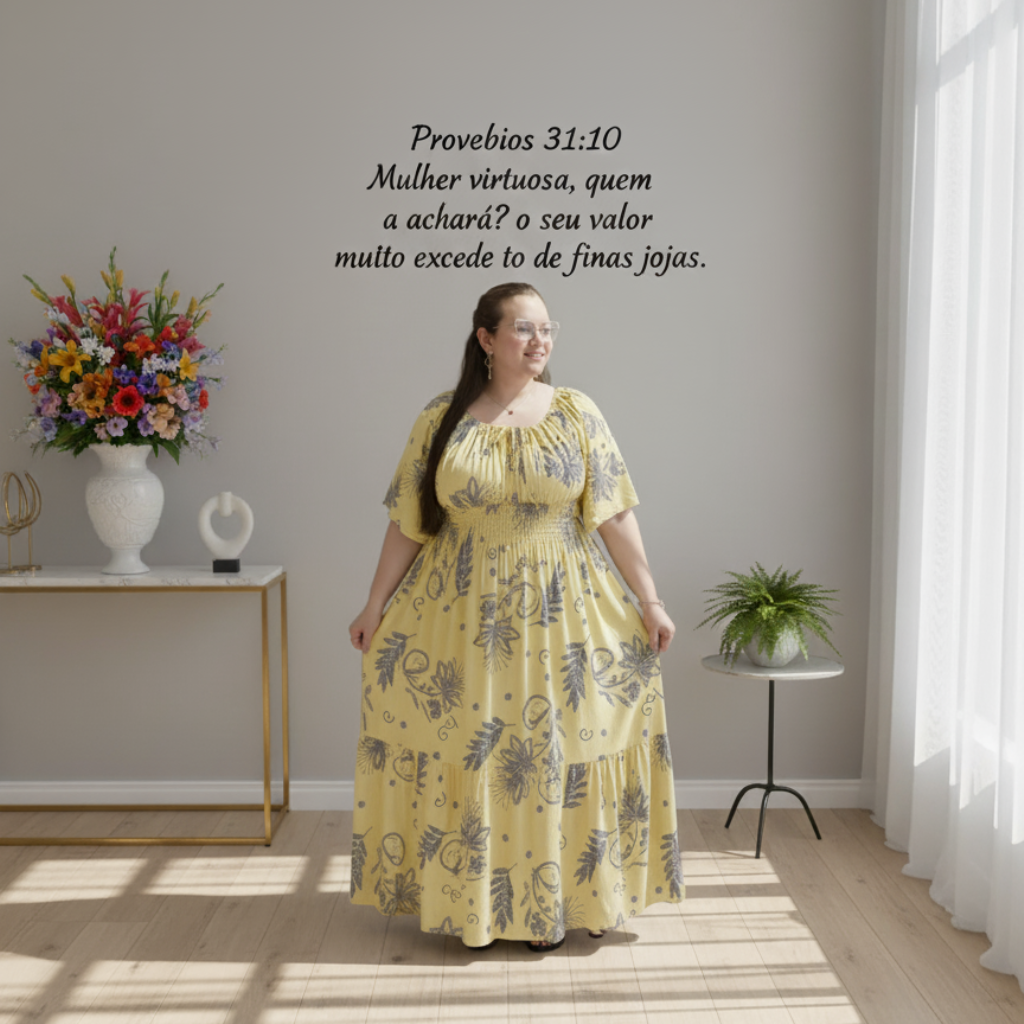 Vestido Berenice - Plus Size /Viscolinho