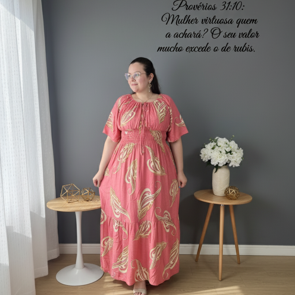 Vestido Jerusa - Plus Size - Viscolinho