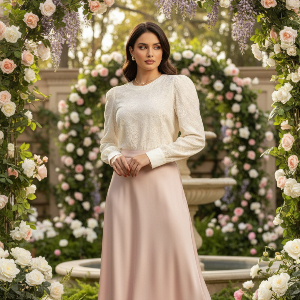 Blusa Joana - Crepe Bordada