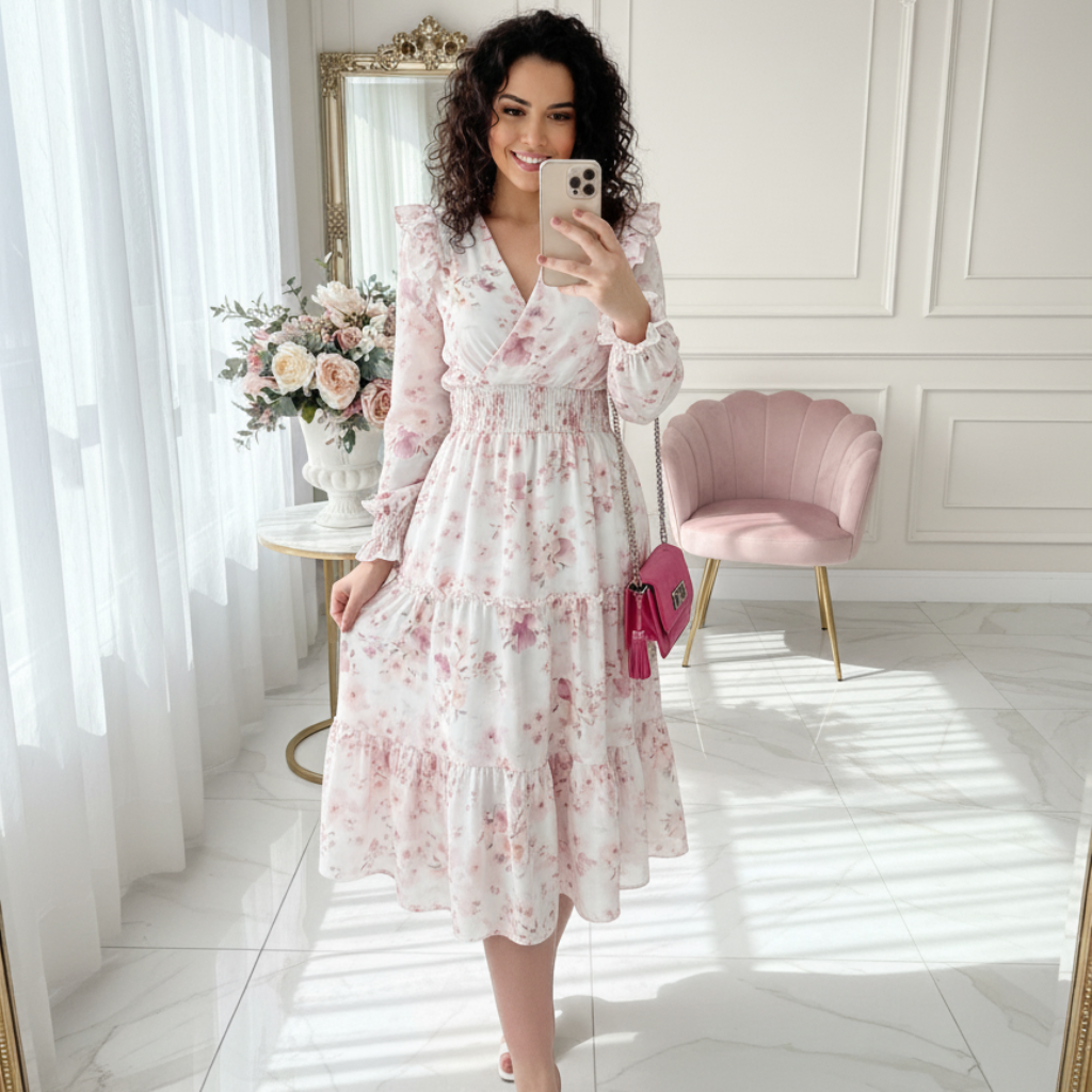 Vestido Rebeca Floral - Microfibra