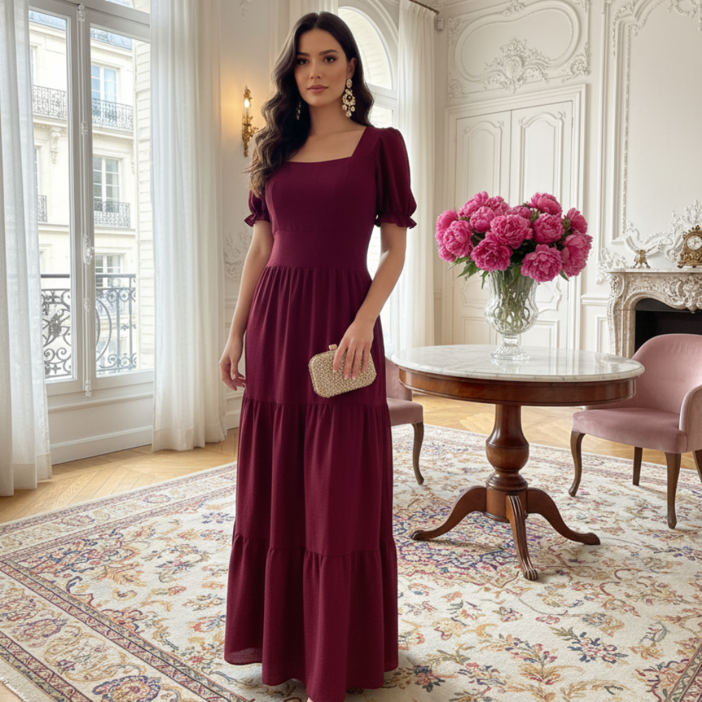 Vestido Joquebede - Crepe forrado