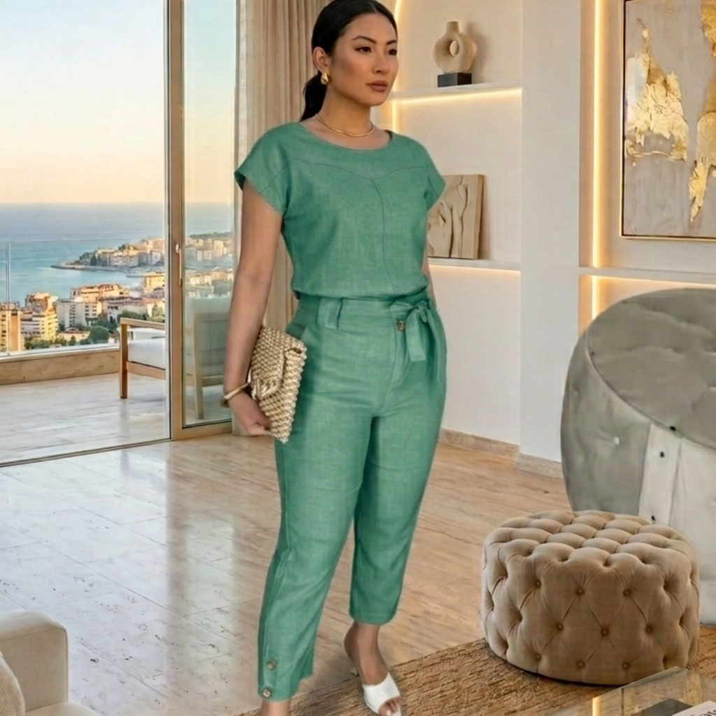 Calça Jade - Pantacurt  em Linho