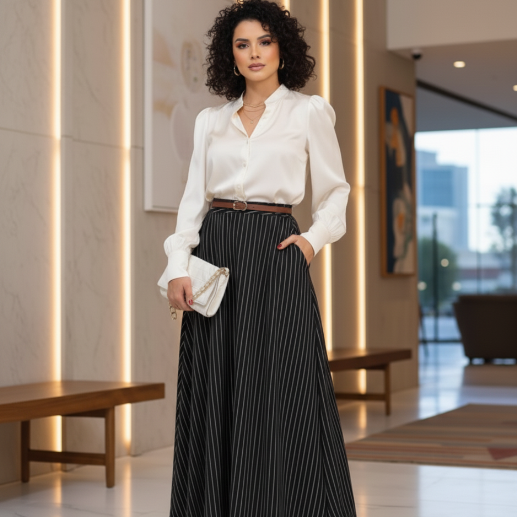 Saia Priscilla - Crepe Alfaiataria